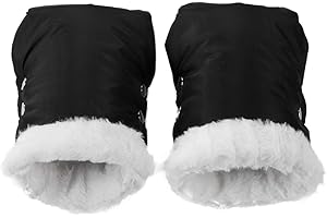 AMZLORD Pram Hand Muff, Winter Warm Stroller Gloves, Fleece Waterproof Waterproof Pram Gloves, Hand Muff Pram Accessories