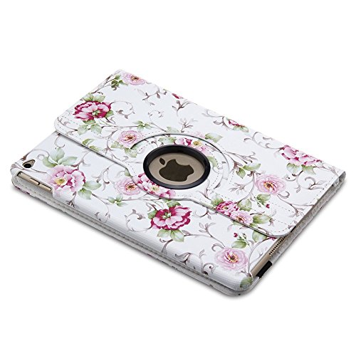 360 Grad drehbar PU Leder Schwarz Tasche Smart Cover Folio iPad Case Hülle Tasche Schutzhülle Etui für Apple iPad 4(Okt. 2012 Generation), iPad 3(März 2012 Generation), iPad 2(2011 Generation). - 5