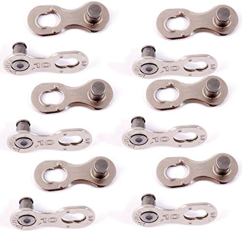 YBN 2x 10 Speed Shimano Compatible Silver Chain Split Link For Road Bikes