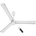 atomberg Renesa Halo Smart 1200mm,5-star BLDC fan,Remote Ceiling fan for Home,Works with Alexa,65% Energy Saving,High Air Delivery,LED Speed Indicator,3-Year Warranty,Newly Launched(White & Gold Ring)