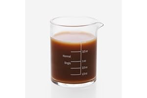 ‎NEOUZA NEOUZA Szklanka do espresso kubek do kawy uncja miarka szkło płynne ze skalą narzędzie do pieczenia żywności przybory kuchenne (bez uchwytu)