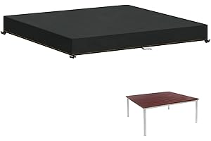 HEIMUNI Funda Protectora Mesa Jardín Rectangular 160x130x15cm Funda Tablero Mesa Exterior Funda Mesa Jardín Impermeable Cubierta de Mesa de Jardín Resistente al Viento