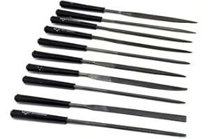 RuiJOTWAT Luthier Needle File Set (10) Guitar Nut Slot Fret Dressing Files Tool