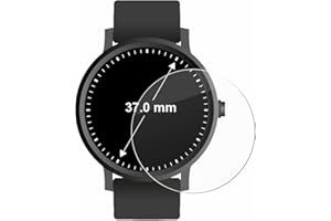 BROTECT Schutzglas für Armbanduhren (Kreisrund, ø: 37 mm) Schutzfolie Panzer-Folie Glas [Extrem Kratzfest 9H, Anti-Fingerprint, Ultra-Transparent]