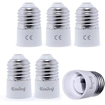 Adaptateur Douille E14 vers Prise AC - Convertisseur Douille Ampoule E14 en Prise Électrique 220V, Blanc, Certifié CE/RoHS 2 pièces