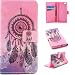 Produktbild Huawei P8 Lite Handyhülle - Leder Tasche Flip Case Cover für Huawei P8 Lite / ALE-L21 Schutzhülle Handytasche Etui Schale mit Standfunktion und Brieftasche Funktion (Rosa Windspiel)
