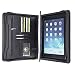 Produktbild Professional Business Padfolio Litchi Stria Genuine Leather Portfolio Organizer Case with Zippered for iPad Air 2/iPad Air or iPad Pro 9.7 inch and A5 Notebook Paper