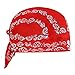 Produktbild FakeFace Kopftuch für Damen Herren Bandana Cap Hut Sport Kopfbedeckung Piratenmütze Hip Hop Cap Stirnband aus atmungsaktive Baumwolle(Rot)