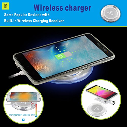 2 in 1 Qi Ladegerät Receiver + Qi Wireless Charger, ZXK Qi Wireless Ladegerät Induktive Ladestation Qi Wireless Charger für Samsung Galaxy S6, S6 Edge, Note 5, Nexus 7 2nd Gen, Nexus 4/5/6, LG Optimus Vu2/G2/G3, Nokia Lumia 920/1020/928, Nexus 5 usw.- Weiß - 4