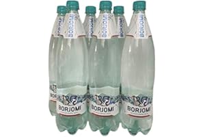 Minerali Gassate Acqua Borjomi Frizzante acqua in plastica 1, 0l Bottiglia [Confezione da 6]