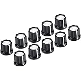 Tbest 10 stück Volume knöpfe,Volume Knob Gitarre Knob Potiknopf Lautstärkeregler, Gitarre Bass Volume Tone Knöpfe Potentiomet
