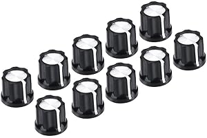 TBEST Bouton Potentiometre,D Shaft Control Knobs,Volume Boutons De Tonalité,10Pcs Guitare Bass Volume Bouton Potentiomètre Volume Tone Control Boutons S Replacement Pour D En Forme