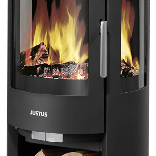 Justus 4820 32 Mino Trios Kaminofen Stahl Schwarz mit Keramik-Abdeckplatte Grappa - 2