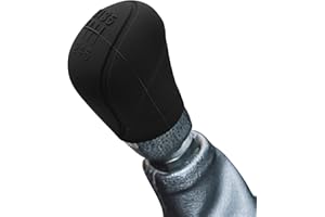 Elinrat Copri Pomello Cambio Auto 6 Marce | Pomello Cambio Universale | Copri Cambio Auto Coperchio Del Pomello Del Cambio In Silicone | Copri Pomello Cambio Manuale Antiscivolo Per Auto, Nero