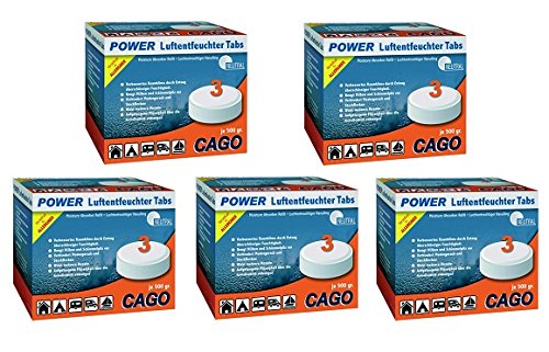 Cago 5x Luftentfeuchter Tabs "neutral" im 3er Set