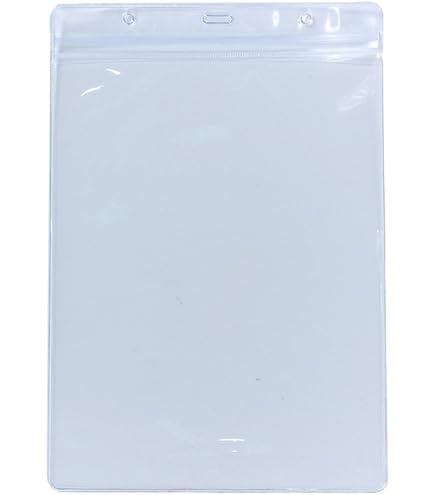 Id Card Holder 25 Clear Plastic ID Badge Holders - Name Tag Sleeves, Soft  PVC, 1" Wide Name Badge Holder