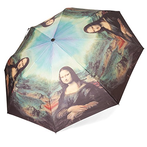 Preisvergleich Produktbild Taschenschirm Automatik Regenschirm Kunst Mona Lisa Rosemarie SchulzHeidelberg