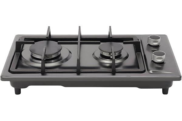 Czyurachel 2 x gasspisbrännare 3 kW + 1,75 kW, infälld bänkskiva, med 1,5 m gasspis, gasspis med tryckreduceringsventil, 51 x 31 x 10