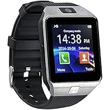 GZDL Bluetooth Smart Watch DZ09 Smartwatch Watch Phone Support SIM TF Card with Camera for Android IOS iPhone Samsung LG Phones Silver