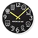 Produktbild MOMA 15519 Wanduhr History of Art, MDF, Aluminium-Zeiger, Quarz-Uhrwerk, schwarz, 4 x 25 x 25 cm