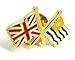 Produktbild UK United Kingdom Uruguay Freundschaft Flagge Pin Badge | Union Jack United Kingdom und uruguayischer Hohe Qualität UK GB Großbritannien Britische Flagge Dual Duo gekreuzt Mixed Double Nationalflaggen Metall Emaille kombiniert Revers Brosche Neuheit zum Sammeln Geschenk Schmuck für Kleidung Shirt Jacken Mäntel Krawatte Hüte Kappen Taschen Rucksäcke
