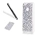 Produktbild Schutzhülle für Huawei Nova,Cover für Huawei Nova Glitzer Hülle,Leeook Ultra Dünn Flexibel Shiny Strass Silikon Bumper Schale Rückseite Handyhülle Schutzhülle Silber Verfärben Bling Glitter Durchsichtige TPU Crystal Case Backcover Tasche Etui für Huawei Nova + 1 x Schwarze Eingabestift-Verfärben Silber