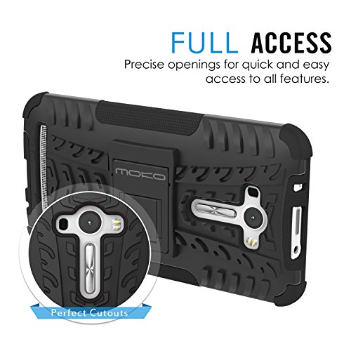 ASUS Zenfone 2 Laser Funda - MoKo Heavy Duty Rugged Dual Layer Armor with Kickstand Protective Funda para ASUS Zenfone 2 Laser ZE550KL ZE551KL 5 5 Inch Smartphone 2015 Release Negro reviews ASUS Zenfone 2 Laser Funda - MoKo Heavy Duty Rugged Dual Layer Armor with Kickstand Protective Funda para ASUS Zenfone 2 Laser ZE550KL ZE551KL 5 5 Inch Smartphone 2015 Release Negro