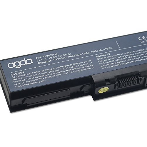 AGDA®Li-ion 6-Zellen 10.8V 5200mAh Neu Externer Notebook Laptop Batterie Akku Kapazität fürToshiba PA3536U-1BRS Satellite L350 L350D L355 P200 P205 P300 PABAS100 - 3