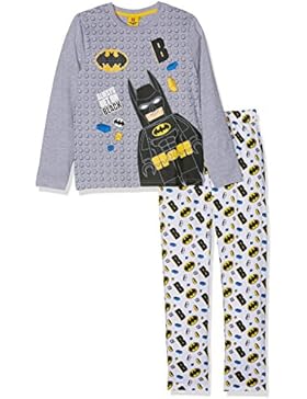 LEGO Batman Jungen Pyjama Schlafanzug - grau