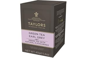 GENERICO Taylors of Harrogate Té Verde al Bergamotto Fresco e Fragrante | Green Tea Earl Grey | Tè Verde Antiossidante - 1 x 20 Bustine di Tè (40 Grammi)