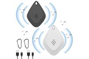 ZOYDP 2 Pack Anti-moustiques Ultrasons, Portable Ultrasons Moustiques, Électronique Répulsif Ultrasons, Ultrasons pour Souris pour Fourmis, Souris, Moustiques, Araignées, Mouches, Insectes