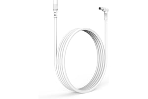 Tonton Przedłużacz 1 m DC, kabel przyłączeniowy 5,5 mm x 2,1 mm, kąt 90 stopni, przedłużacz do kamer monitoringowych 5 V ~ 24 V, oświetlenie pasków itd., biały, 1 m (1 opakowanie)