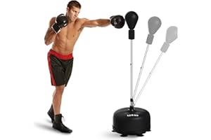 Lions Punching Speed Ball - Adjustable Height Punch Bag Free Standing with Stand, Boxing Punching Bag Freestanding for MMA Reflex Fitness Training Practice for Kids Adults Men