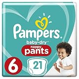 Pampers Baby-Dry Pants Größe 6, 15+ kg, Windeln, 4er Pack (4 x 21 Stück)