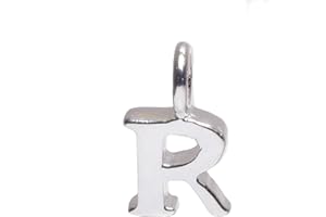 MARKYLIS Sterling Silver Italian 925 Small Cute Alphabet Initial Letter Pendant Jewellery Charm - A - Z - 8mm - Choose your letter for Women and Children A B C D E F G H I J K L M N O P Q R S T U V W X Y Z