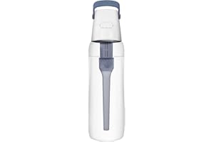 DAFI Solid Trinkflasche mit Filter und Strohhalm 0,7 L, Grau - Wasserflasche mit Wasserfilter, BPA-Frei, Sportflasche mit gefiltertes Wasser für Reisen - Filterflasche Outdoor + Aktivkohle Filter