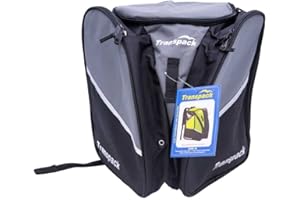 TRANSPACK Edge Junior Water-Resistant 33L Ski/Snowboard Boot Helmet Goggles & Gear Backpack Bag, Gray