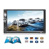 ★ MULTIMEDIA ENTERTAINMENT - Unterstützt MP3-, MP4-, Bild-, Text- und SD-Kartensteckplatz (keine SD-Karte), speziell FM-Sender, an das Autoradio angeschlossen Wenn Sie ein Navigationsgerät verwenden, überprüfen Sie bitte, ob FM aktiviert ist. Wenn das Navigationsgerät eingeschaltet ist, ist kein Ton zu hören.).