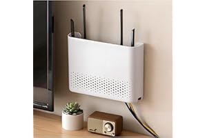 HFGHGDF cultar Router WiFi, Soporte Pared, Router WiFi Rack, Home Caja Router Wifi para Pared Estante de Almacenamiento de Router(Size:L)