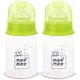 Mee Mee 60ml Easy Flo Premium Baby Feeding Bottle (Green, Pack of 2)