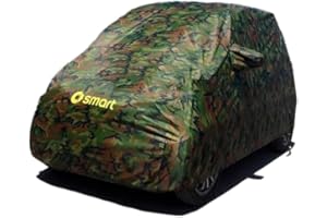 YGSG Vollgarage Autoplane Autoabdeckung FüR Smart Fortwo 451 Oder Fortwo 453 Ganzgarage Auto Abdeckplane Mobile Garage Wasserdicht SchutzhüLle Abdeckung FüR Winter Sommer Camouflage