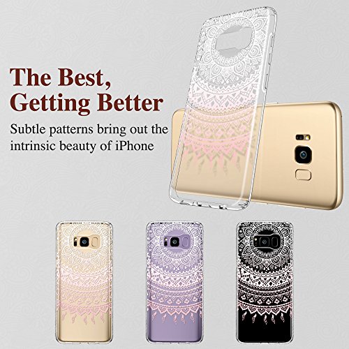 ESR Funda Samsung Galaxy S8 C  rcasa Transparente  F  cil de montar   Protecci  n a Esquinas  Borde Suave   Pl  stico Duro para Samsung Galaxy S8 - Manjusaka Rosa