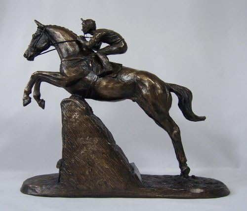 Steeple Chaser 28.5cm High Cold Cast Bronze Horse Racing Sculpture by Harriet Glen