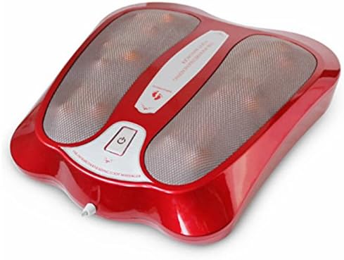 Healthcozy Foot Reflexology Electric Vibrating Kneading Foot Massage Infrared Heat Therapy Relax Blood Circulate Warm Feet Massager ( Color : Red )