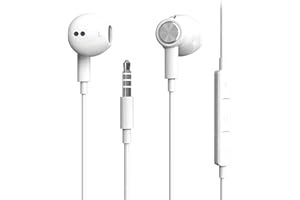 BENEWY Hi-Res Extra Bass słuchawki douszne z izolacją szumów, przewodowe słuchawki douszne z mikrofonem do iPhone'a, iPoda, iPada, MP3, HUAWEI, Samsung, lekkie słuchawki z regulacją głośności 3,5 mm