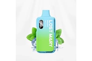 KING BAJ LOST MARY BM6000, Menthol, inhale Activated And Rechargeable, Refillable Vape, 6K Clear Puffs,Nicotine Free, 2% n-salt, Pack Of 1