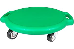 CHIDIAM Tavola per scooter di Equilibrio per Bambini Scooter Board con manici Monopattino Sensoriale per Bambini Autistici con Ruote Universali, Attrezzatura Sportiva Bambini da Interni ed Esterni