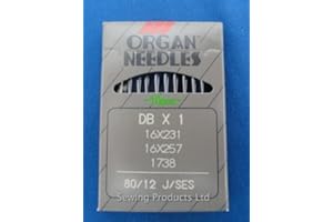 SEWING SUPPLIES DIRECT INDUSTRIAL SEWING MACHINE NEEDLES ORGAN FOR, BROTHER, JUKI, ETC DBX1 SIZE 80/12