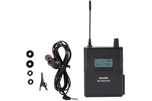 Zerone ANLEON R Récepteur UHF portable Revers Mic Transmetteur sans fil Lavalier Revers Système de microphone Mic Bodypack Récepteur
