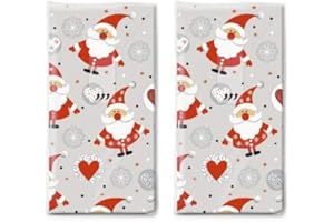 TASCHENTÜCHER BEDRUCKT 20 Taschentücher (2x 10) Spaßige Weihnachtsmänner als Geschenk für Weihnachten